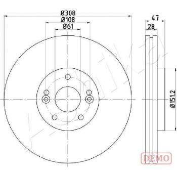 ASHIKA 60‑00‑0713C High‑Performance Brake Disc