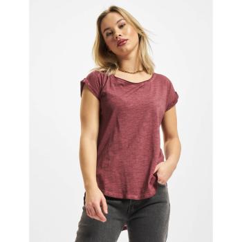Burgundy Long Back Shaped Spray Dye Tee