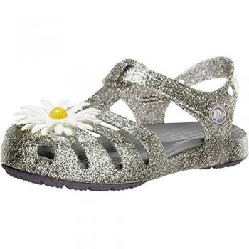 Crocs Isabella Charm Sandal K, Zuecos para niños, Plateado (Silver)