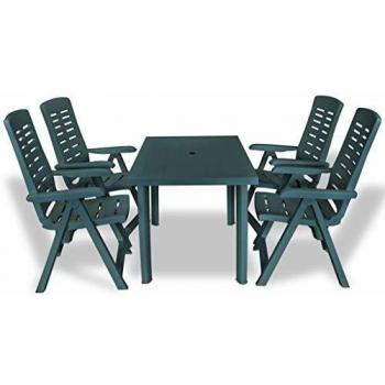 Set da Pranzo Esterno 5 pz Verde