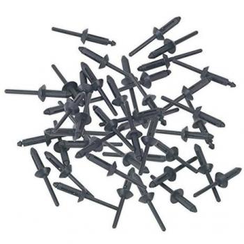 Sealey Plastic Rivets Ø5 x 15.8mm Pack of 50 Trim Tools Rivets PR003