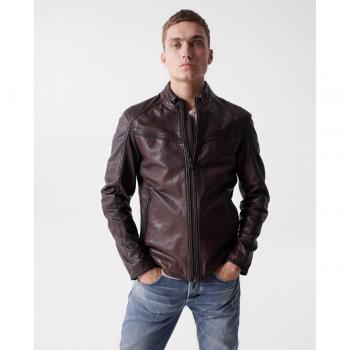 Giacca di Pelle Marrone Scuro Salsa Jeans 21005597 L