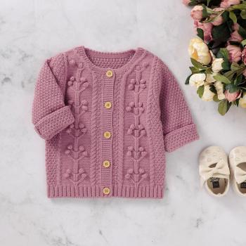 Novedad Suéter de Punto con Detalle Floral para Niña