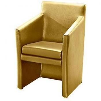 Beiger Club-Sessel eckig