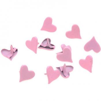 MIAOCHI 50PCs Pastel Heart Brads for Crafting 11mm x 11mm