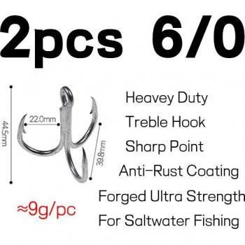 Treble Hook Set (2pcs, 3/0