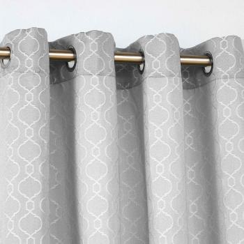 Tende Grigio Chiaro Motivo Marocchino 140x290 cm