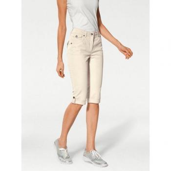HEINE Capri‑Jeans – Damen, 42, Normalgröße, weiß, 97 % Baumwolle, 3 % Elasthan