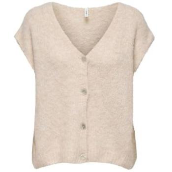 Gilet Maglia Beige Chiaro ONLAZU