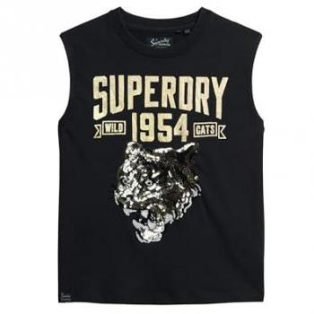 Superdry Short Sleeve Tee Archive Fitted Jet Black L