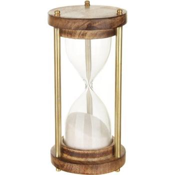 Reloj de Arena de Metal y Madera