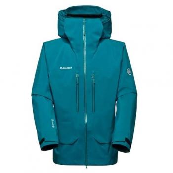 Men's Mammut Crater Pro Hooded Hardshell – Deep Teal, Large