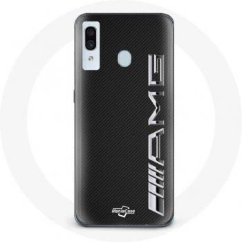 Coque Design Carbone avec Logo AMG pour Samsung Galaxy A20e
