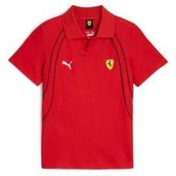 Polo Puma Ferrari Race Maniche Corte Rosso per Bambini