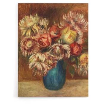 Green‑Vase Pink Bloom Canvas Print