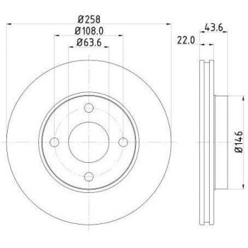 HELLA PAGID 8DD 355 106-431 Brake Disc