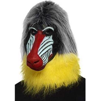 SMIFFYS Grey Latex Baboon Mask (Full Overhead) – #47124