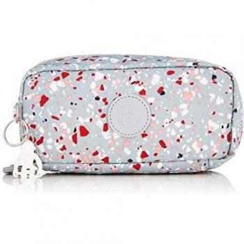 Kipling Kulturbeutel Basic Print Damen Grau Weiß