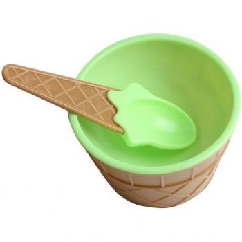 Adorable Ice Cream Bowl and Spoon Set for Kids