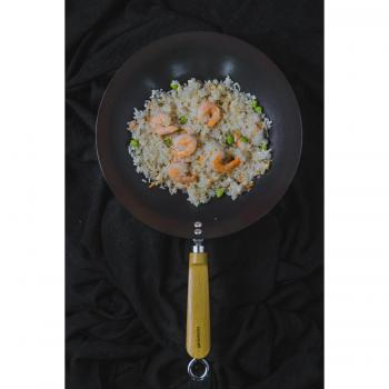 KitchenCraft World of Flavours Oriental Carbon Steel 30cm Non-Stick Wok
