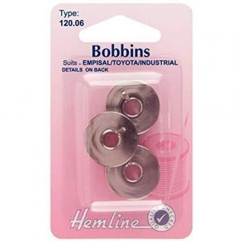 Hemline Metal Bobbins for Sewing Machines