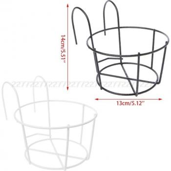 Round Iron Balcony Planter