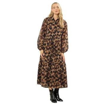 Long Tall Sally Maxikleid in natürlichem Schildkrötenfell – EU 42, UK 14T