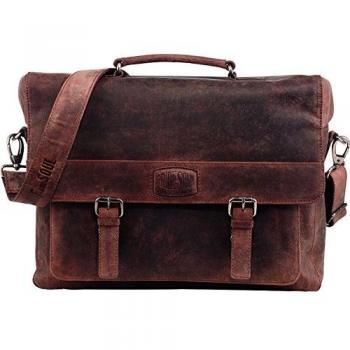 Pride and Soul 37 cm Briefcase Leather Laptop Compartment Brown