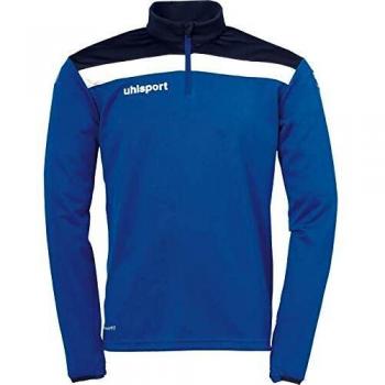 Uhlsport Kinder Offense 23 1/4 Zip Top Sweatshirt, azurblau/Marine/Weiß, 128