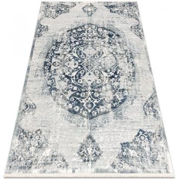 Elegant Navy & Blue Patterned Rug