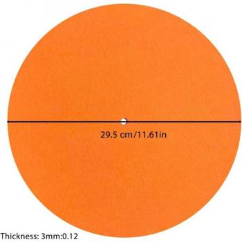 Anti‑Static 12″ Vinyl Platter Mat with Cork Core