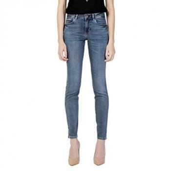 Jeans Skinny Mujer Curve X Desgastado con Logo, Talla W30 L30