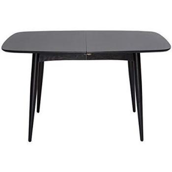Table à manger extensible bois noir L130-160 cm NORDECO