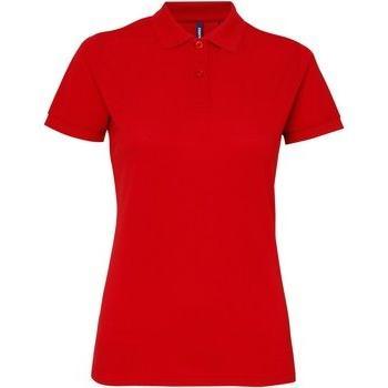 Asquith & Fox Womens Short Sleeve Performance Blend Polo Shirt (Red)