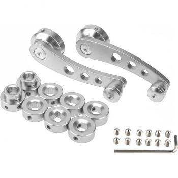Juego de Manivela y Manijas de Ventana Universal para Coche, Repuesto de Bobinadora, Aleación de Aluminio, 1 Juego