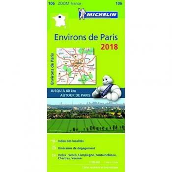 Paris Environs 11106 Carte Michelin Kaart 2018
