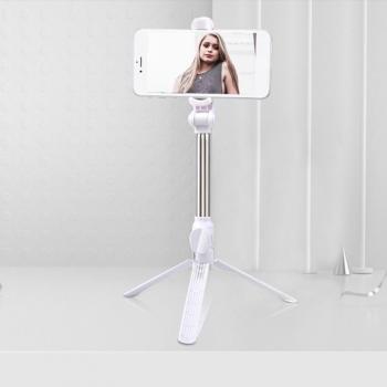 Bâton selfie Bluetooth 3.0 4 en 1 avec trépied et support pour iPhone et Android