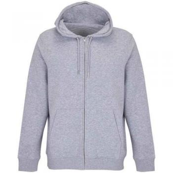 SOLS Unisex Grijze Calipso Hoodie met Volledige Rits