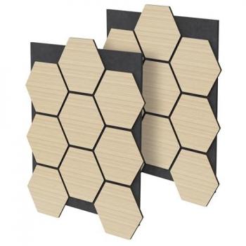 Panneaux Acoustiques Hexagonaux 1 m² en MDF et Feutre