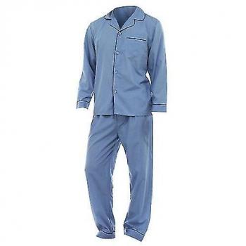 Chemise plaine longue pour hommes, couleur marine, L