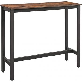 Table de Salon Rustique Marron-Noir 120×40×100 cm