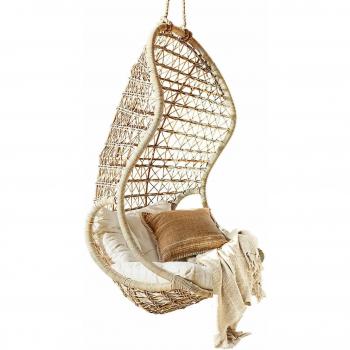 Fauteuil Suspendu Tiphanie Marron/Beige 66x86x140cm