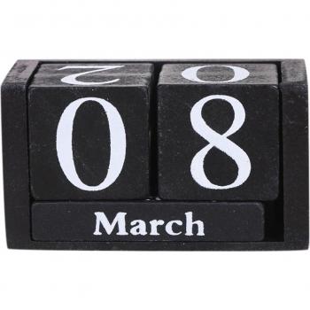 Retro Houten Kalender met Letters