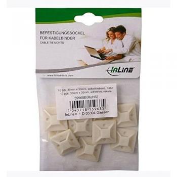 Anclajes Adhesivos Inline 30x30 x 30mm Blancos – Pack de 10