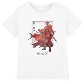 Ronin Star Wars Visions Kids’ T‑Shirt, White – 7‑8 yrs