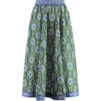 Zimmermann Wyle Printed Silk Skirt, Green – Size M