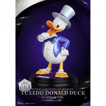 Disney 100th Anniversary Tuxedo Donald Duck Master Craft Statue Platin