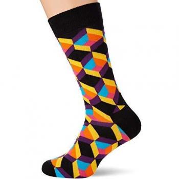 Happy Socks Optiq Round Sock Chaussettes, Multicolore (Multicolore 935), Taille Unique Homme