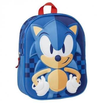 Zaino Asilo 3D Sonic Blu 31cm