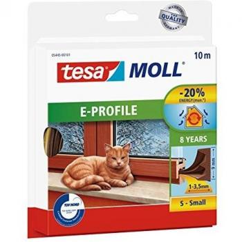Sello de goma para aislamiento tesamoll® E-profile 10 m marrón